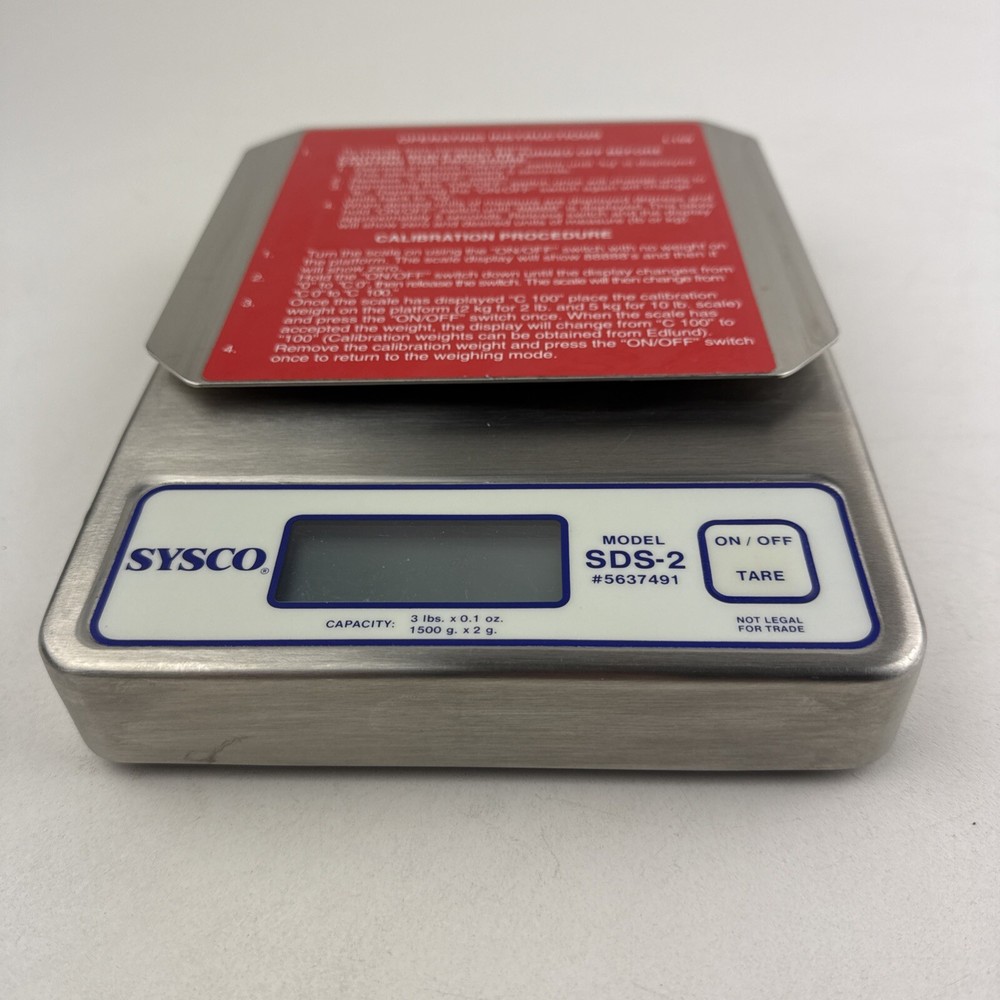 SYSCO Stainless Scale SDS-2 Model 5637491 3 lb Scale WORKING