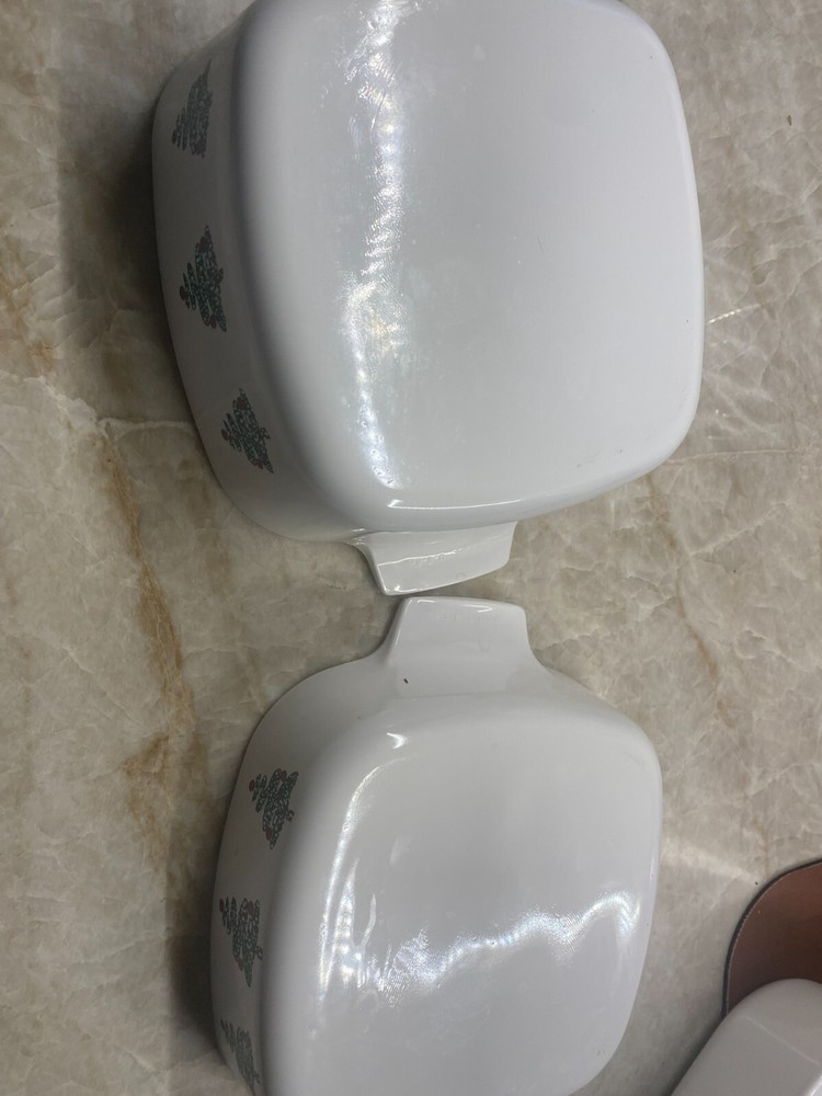 Vintage Corning Ware Christmas Tree Set