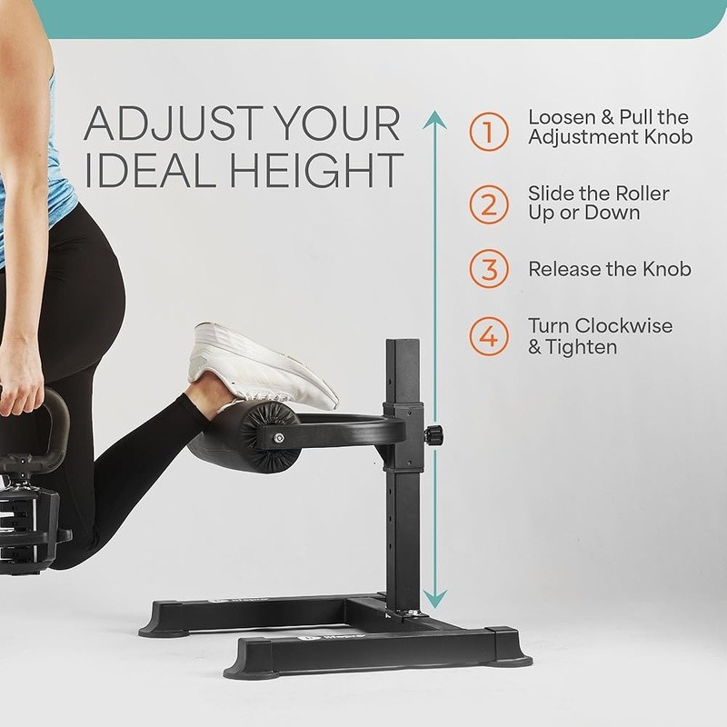 Adjustable Split Squat Stand Heavy-Duty Leg Trainer Home Gym Compact Stability