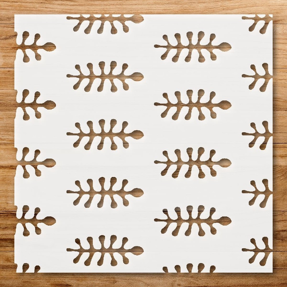 Stylized Organic Shapes Abstract Design Stencil for Creative Projects - Stenc…