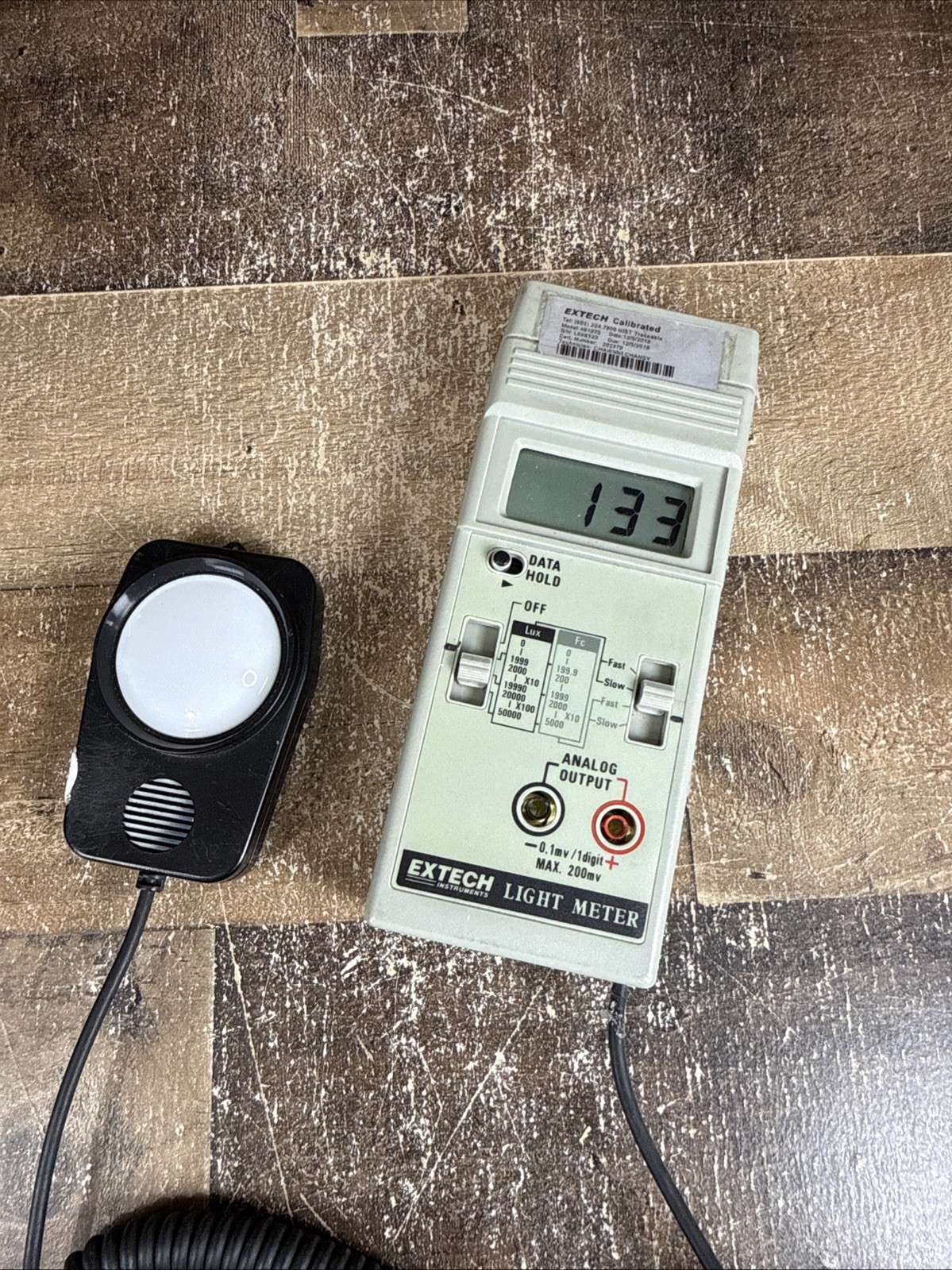 Extech 401025 Light Meter Digital Foot Candle Handheld Lux Fc Analog with Bag