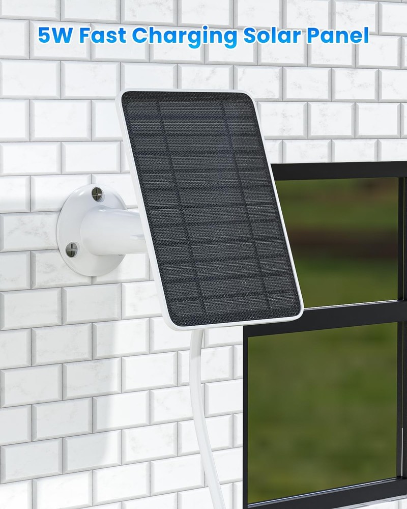 5W Solar Panel for Ring Camera, Solar Panel Charger Compatible with Ring Spot...