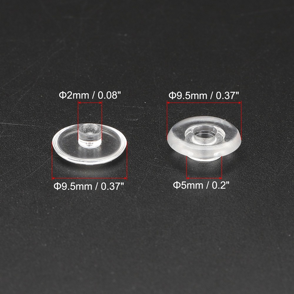 M5*2mm Plastic Binding Post, 24 Sets Plastic Chicago Screws, Transparent