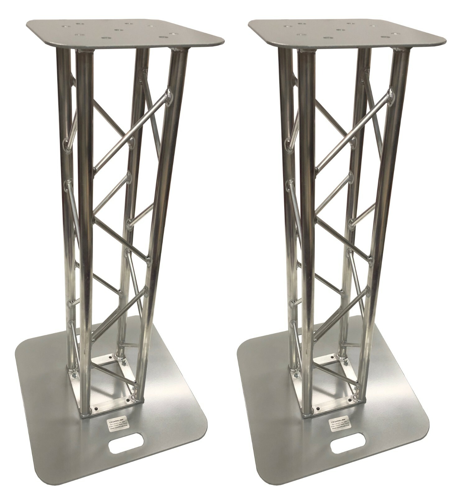 2 DJ Lighting 3.28 ft Bolted Aluminum 8"x8" Truss Light Weight Dual Totem System