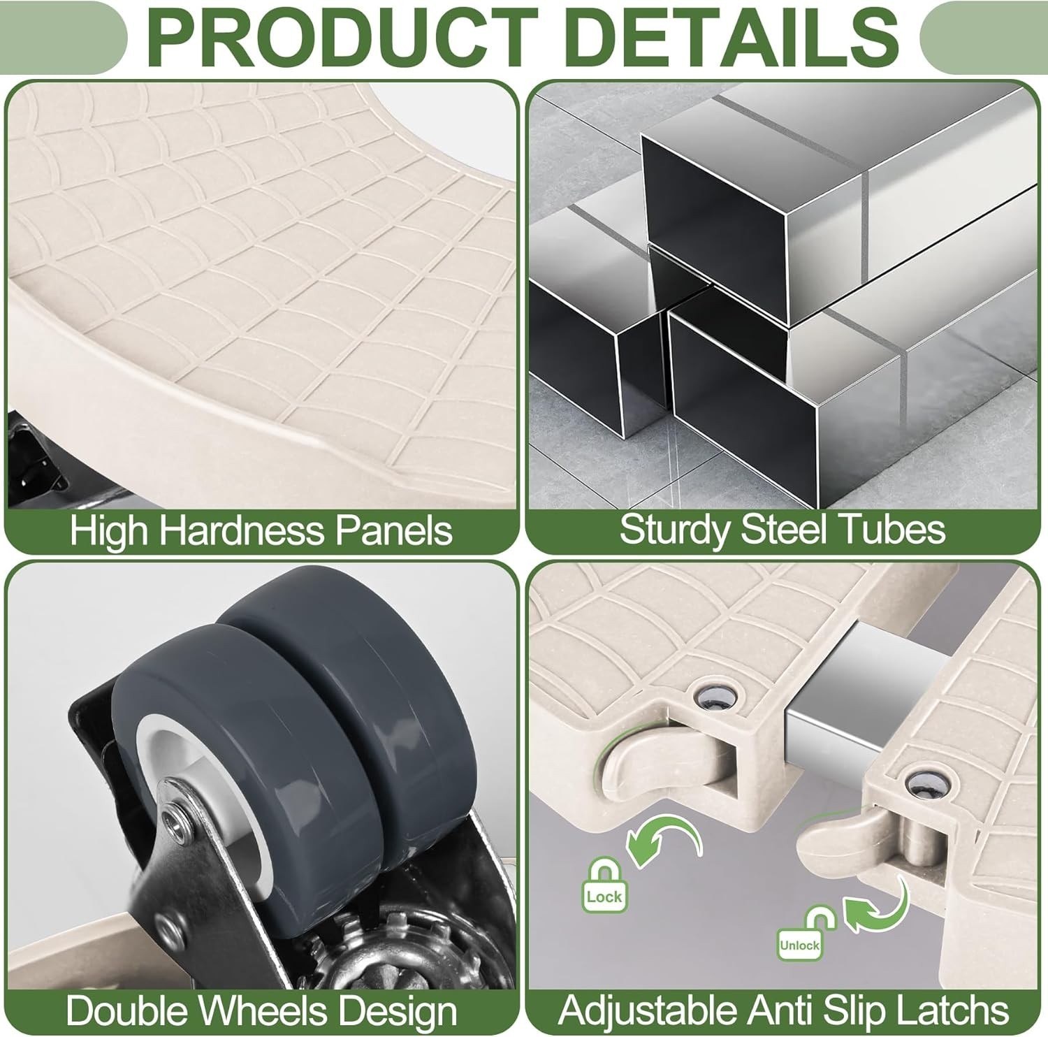 Plant Caddy Stand with 360° Wheels Adjustable 15-22 Inch Rolling Stand Heavy ...