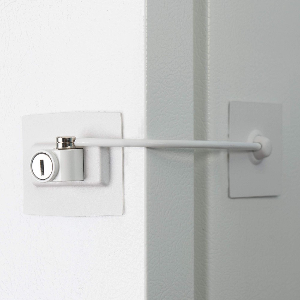 Premium Refrigerator Lock with Built-in Keyed Lock White