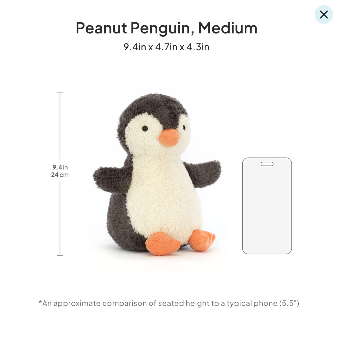 Jellycat Medium Peanut Penguin BNWT - 100% Authentic - Fast Ship from US