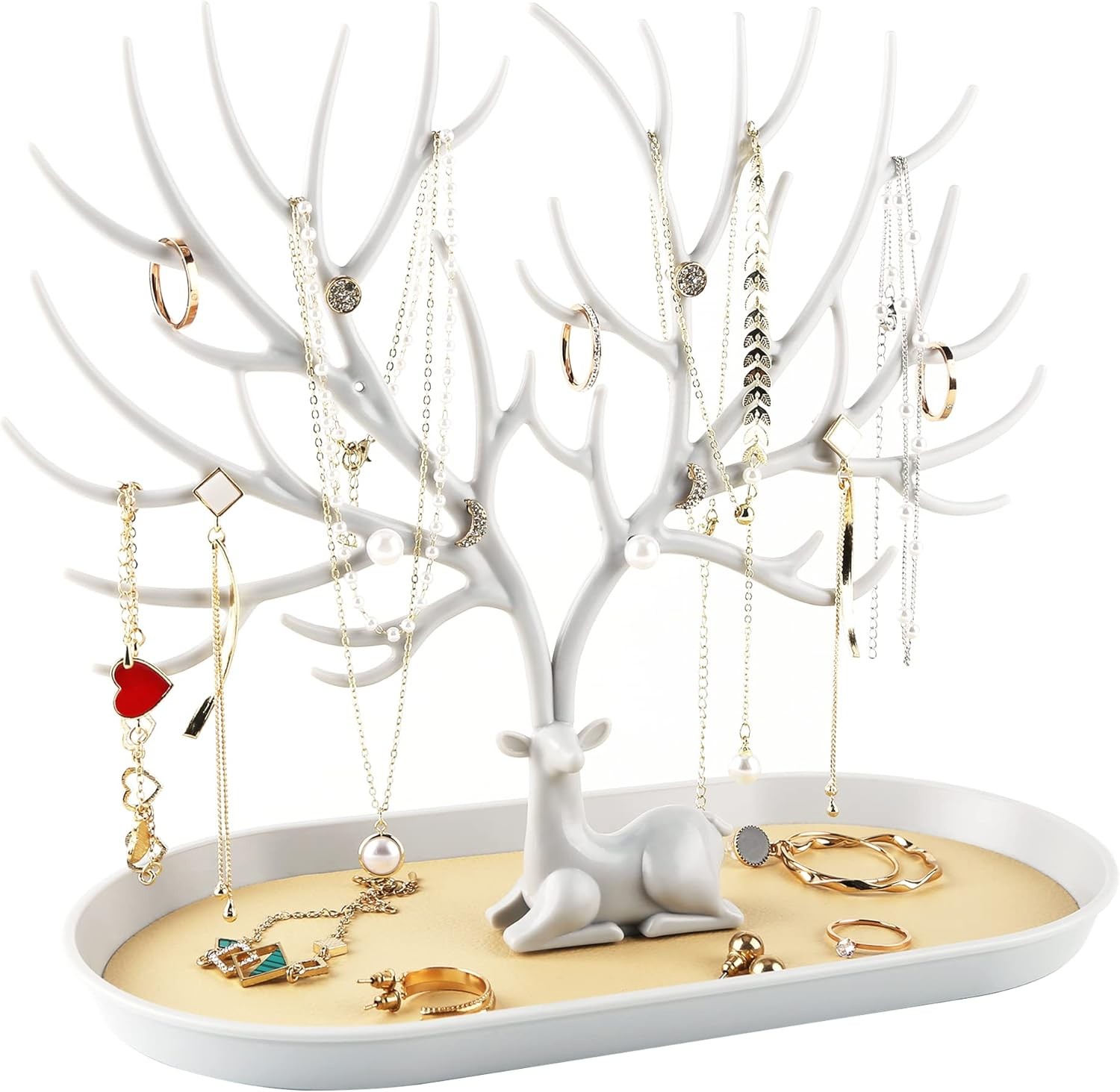 Antlers Jewelry Display Stand,Tree Tower Rack Hanging Organizer for Ri