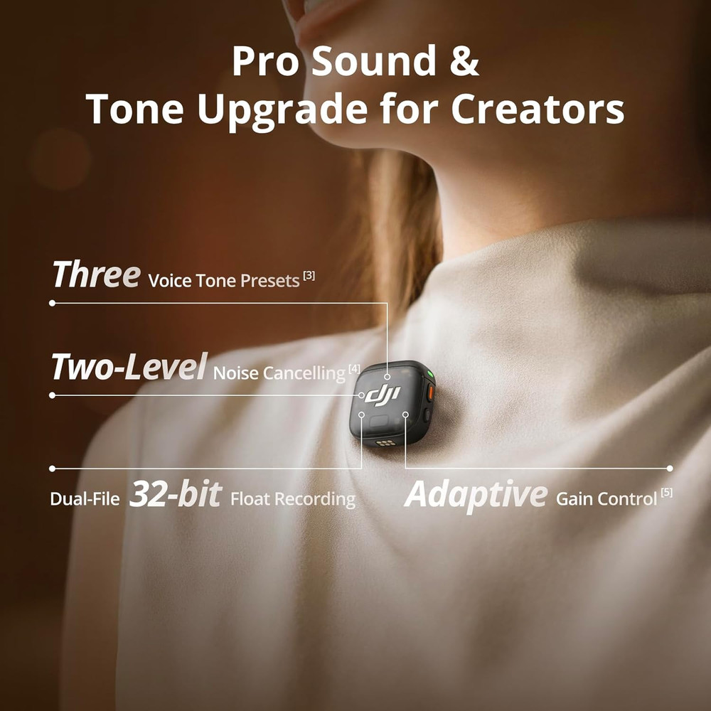 Wireless Microphone System with 2 Transmitters, 1 Receiver, Charging Case