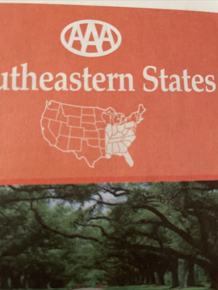 AAA Southeastern States Paper Map 1997