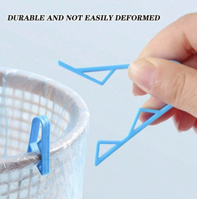10PCS Trash Bag Clips Anti-Slip Garbage Bin Clamp for Home Use - NEW