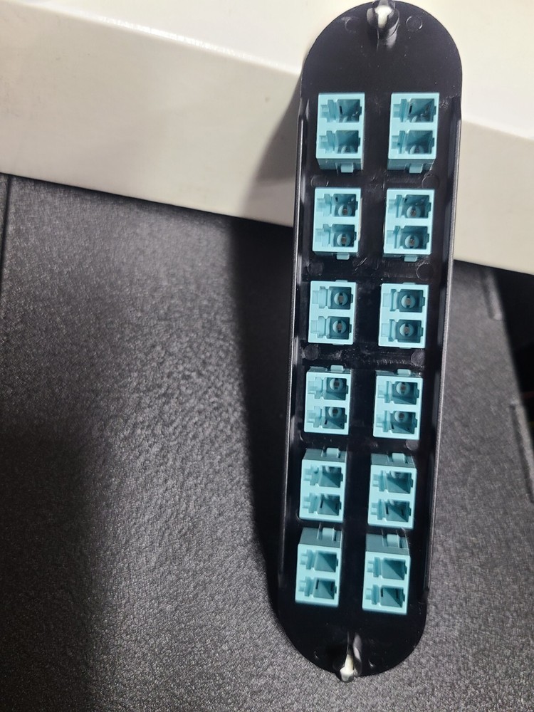 CorningCCH-CP24-E4 Patch Panel,12 LC Duplex 10Gig Aqua OM3/OM4 Adapters