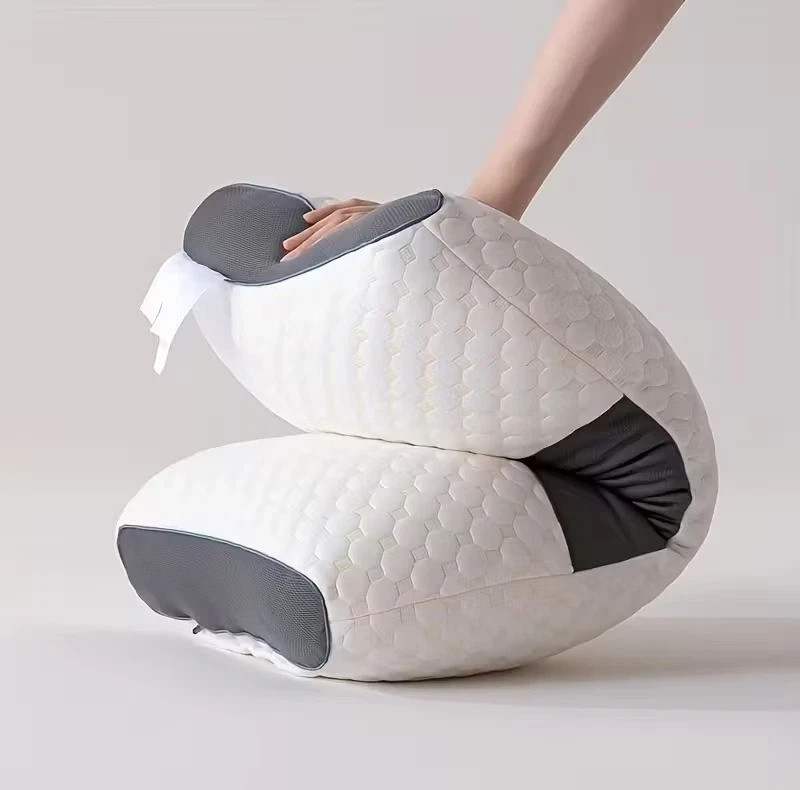 2PCS Ergonomic Neck Pillow Massage Soft Adjustable Sleeping Cervical Support Pro