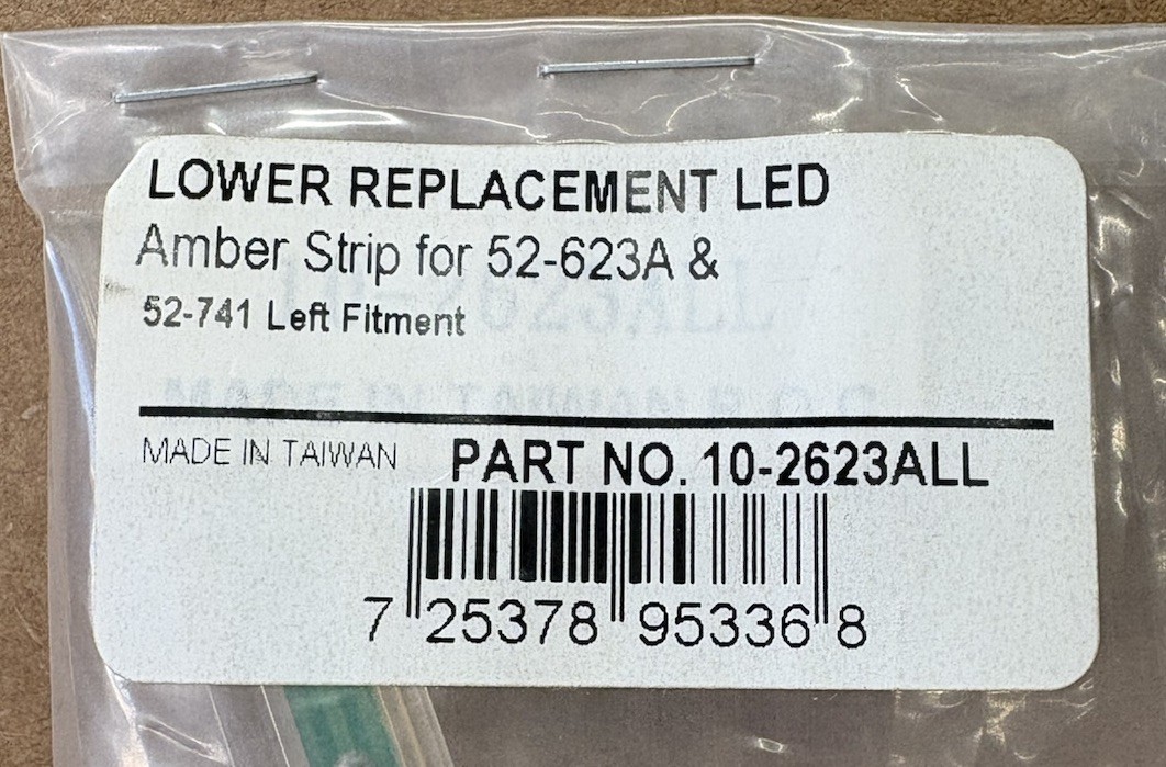 SHOW CHROME 10-2623ALL Amber LED Strip Lower Left 52-623A Side Fairing GL1800