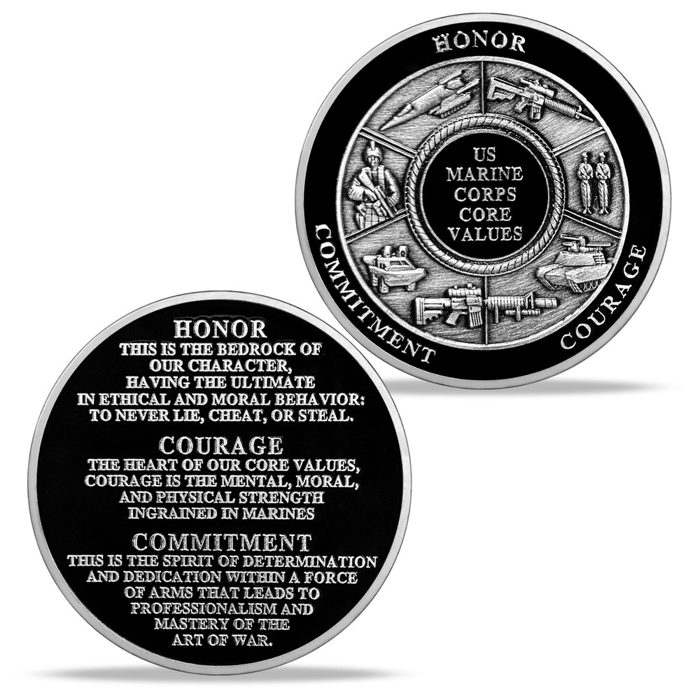 US Navy Special Operations Command Challenge Coin | US Marine Corps Core Values