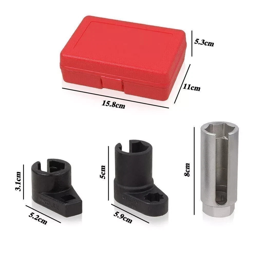 5pcs 22mm Sensor Oxygen Socket Thread Repair Chasers O2 Sensor Tool 1/2" 3/8"