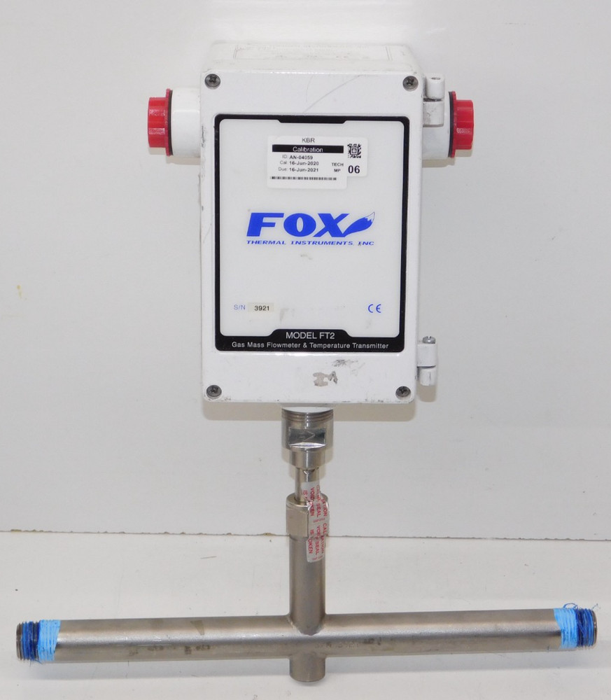 Fox Thermal Instruments FT2 Gas Mass Flowmeter Temperature Transmitter Unit USA