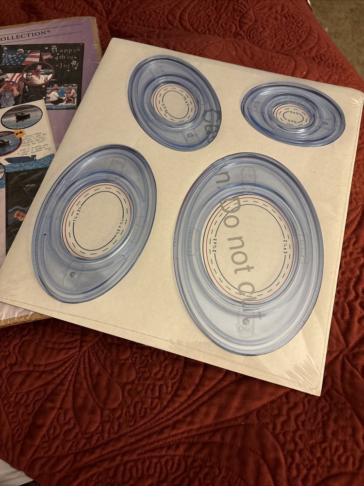 Creative Memories Custom Cutting System 3 Blade Cartridges & Mat + Oval Patterns