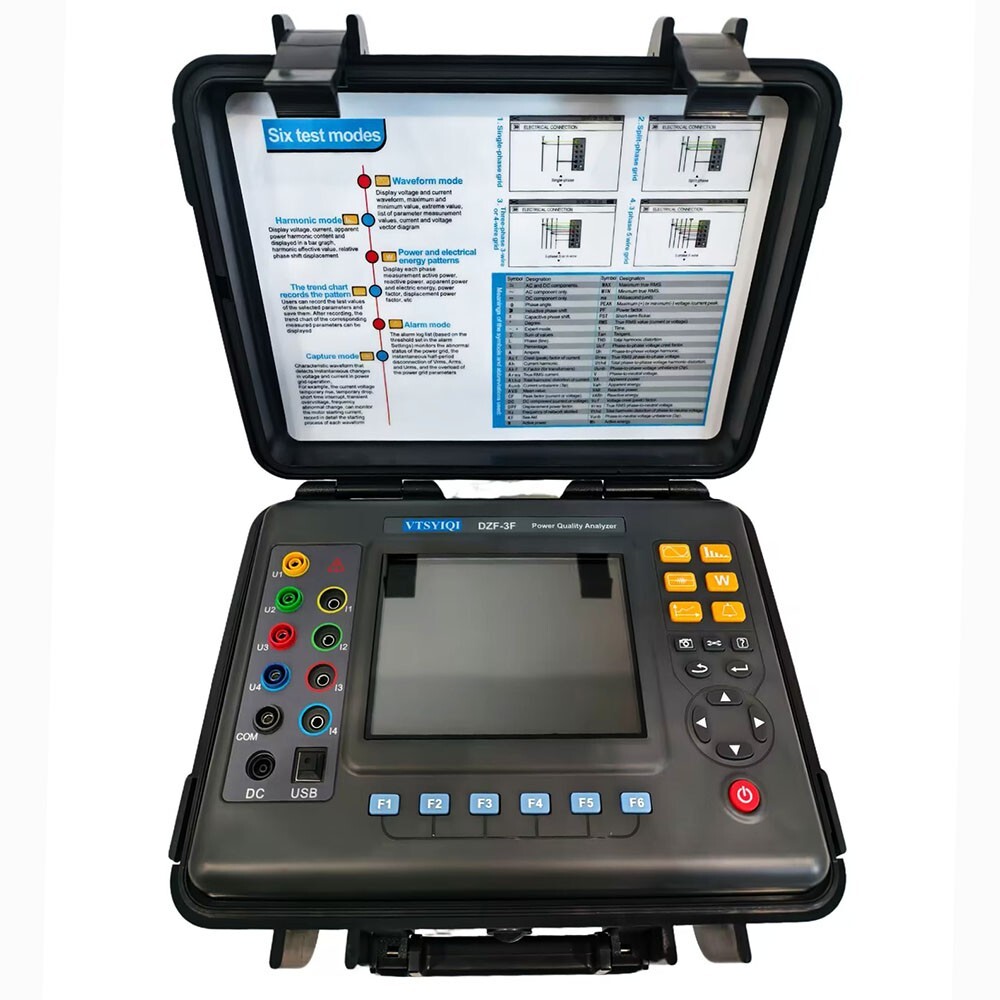 Three Phase Power Quality Analyzer Energy Quality Analyzer with Range 0.10A-100A