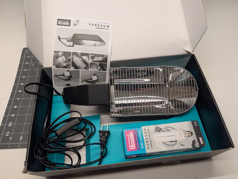 Arcadia PureSun Compact Bird Lighting Kit 20W with Bulb