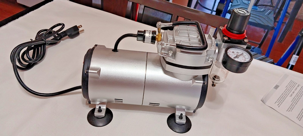 Timbertech Airbrush Compressor Set, Respirator Goggles Instructions, Quick Guide