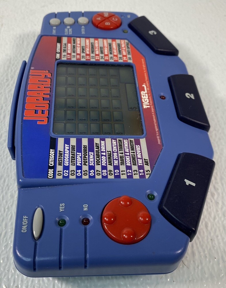 1995 Tiger Electronics Talking Jeopardy Handheld Game Cartridge Answer Booklet