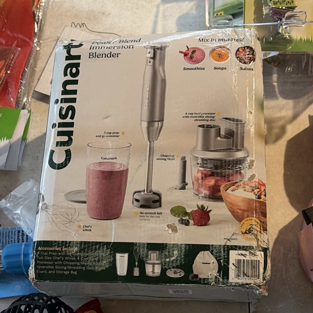 Cuisinart Power Blend Immersion Blender Set Silver, Multiple Attachments