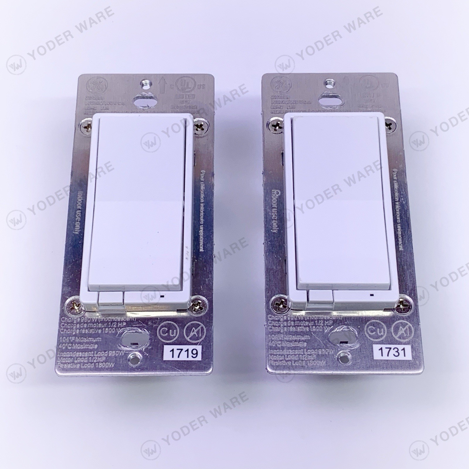 2-Pk GE/Enbrighten In-Wall Z-Wave Plus 14291-2 Smart Paddle Switch ZW4005 *READ*