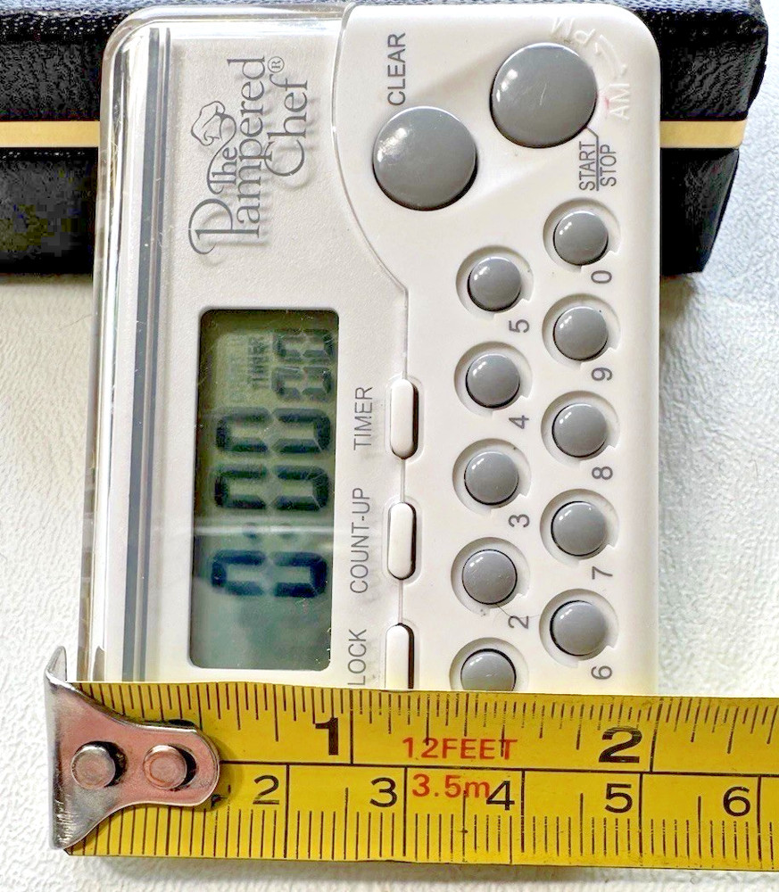 Pampered Chef Hand Held Digital Timer C01Q63 Magnetic Back Tested Working
