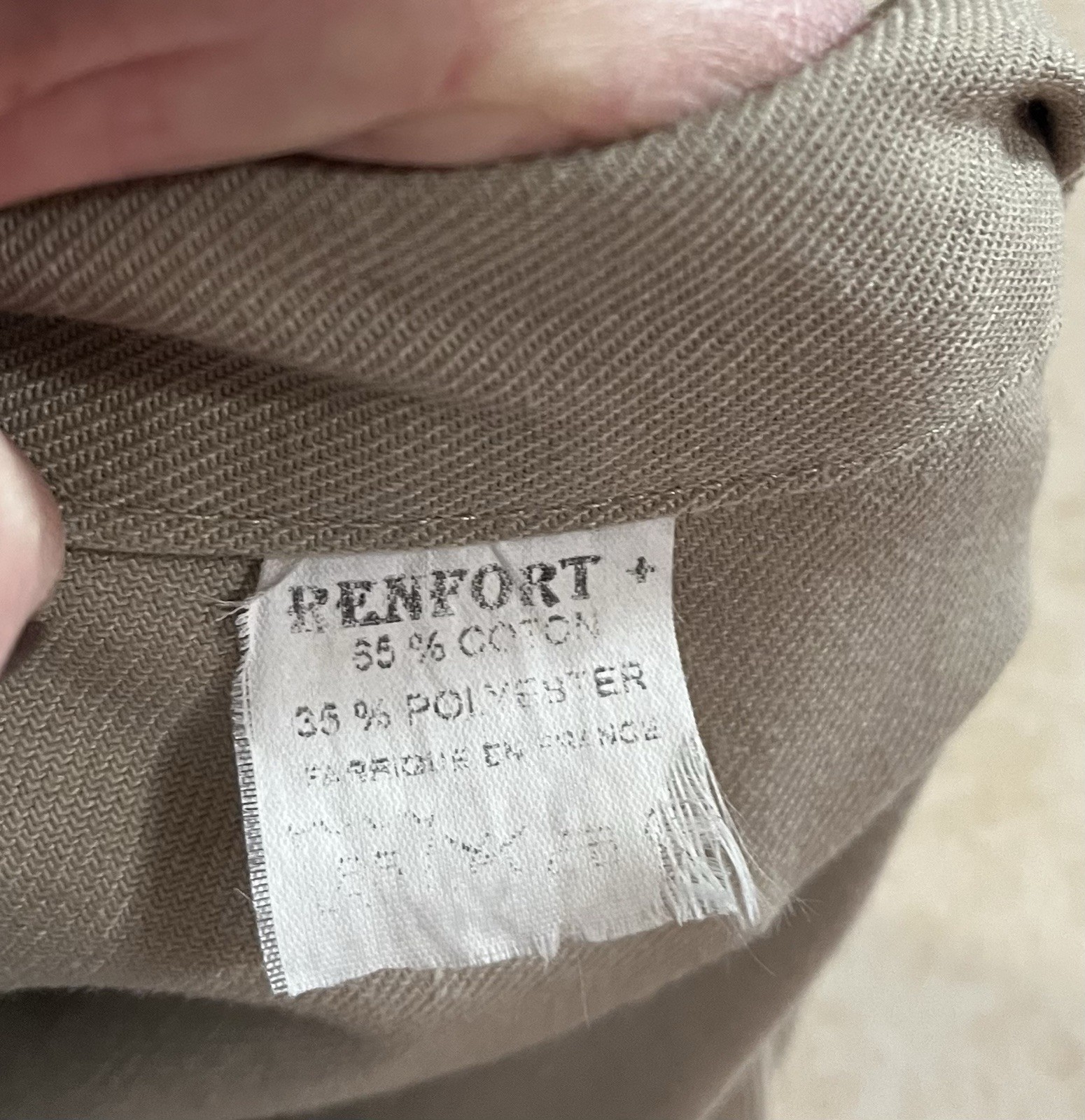 Vintage RENFORT Lab Coat Work Jacket Mens Womens Chest 50 France Beige CAT