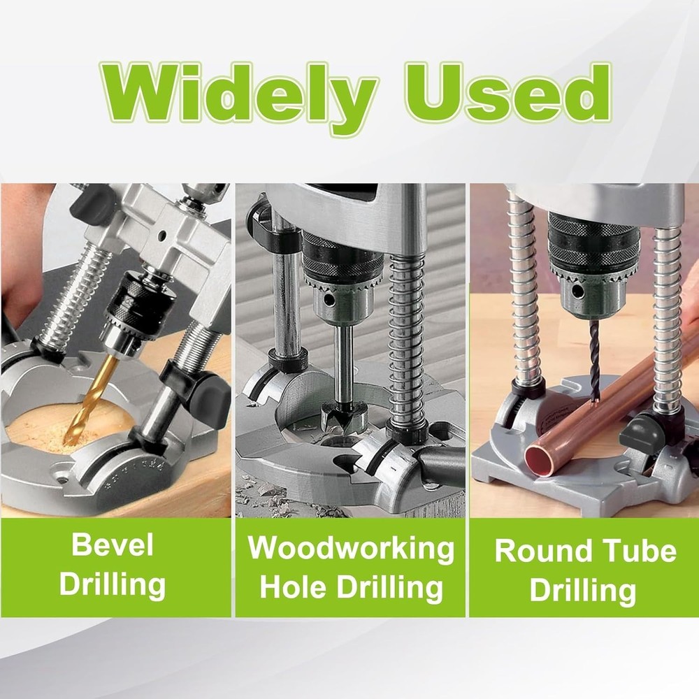 Aluminum Portable Drill Press Stand with Adjustable Multi-Angle Drill Guide