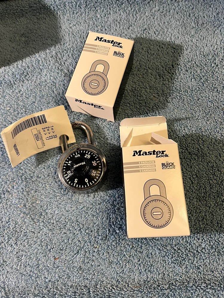 (2) Combination Master Lock Padlock Black Guard New in Boxes (d)