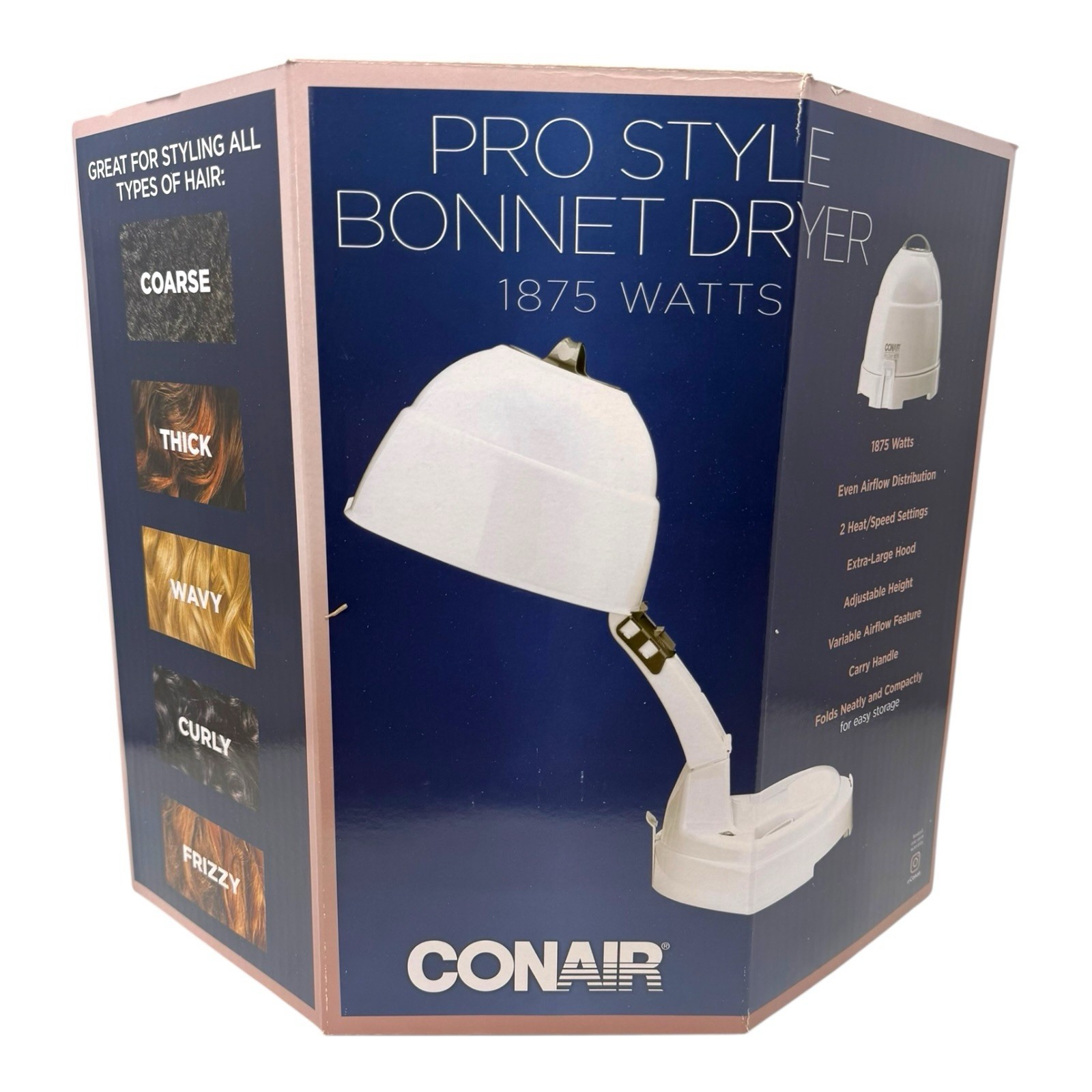 Conair Pro Style Bonnet Hood Hair Dryer HH320RNX 1875W Ionic Adjustable Height W
