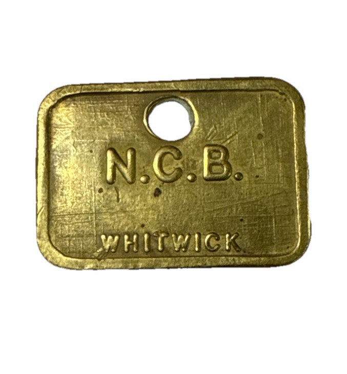 Whitwick N.C.B Brass Miners Pit Check Token marked NCB WHITWICK