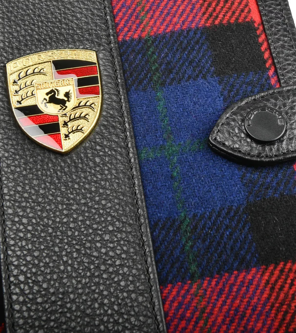 Genuine Porsche Document Wallet Tartan Fabric PCG48091100 NEW