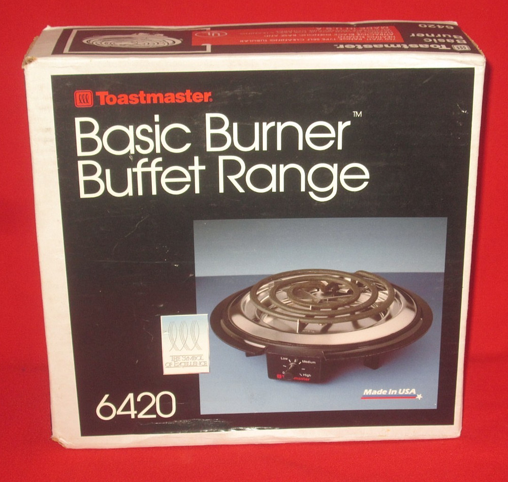 NEW! FACTORY SEALED! Toastmaster Basic Burner Single Burner Buffet Range #6420