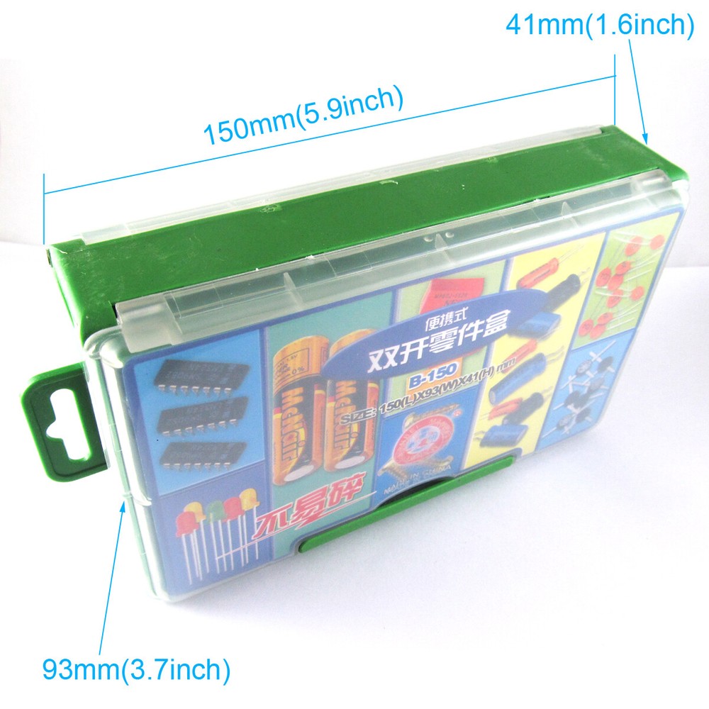 Double Side Tool Storage Box Hardware Box Storage for Electronic Screws Nuts