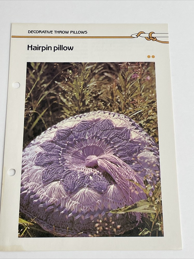 Marshall Cavendish Hairpin Pillow Crochet Pattern