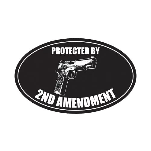 Protected by 2nd Amendment Sticker Decal