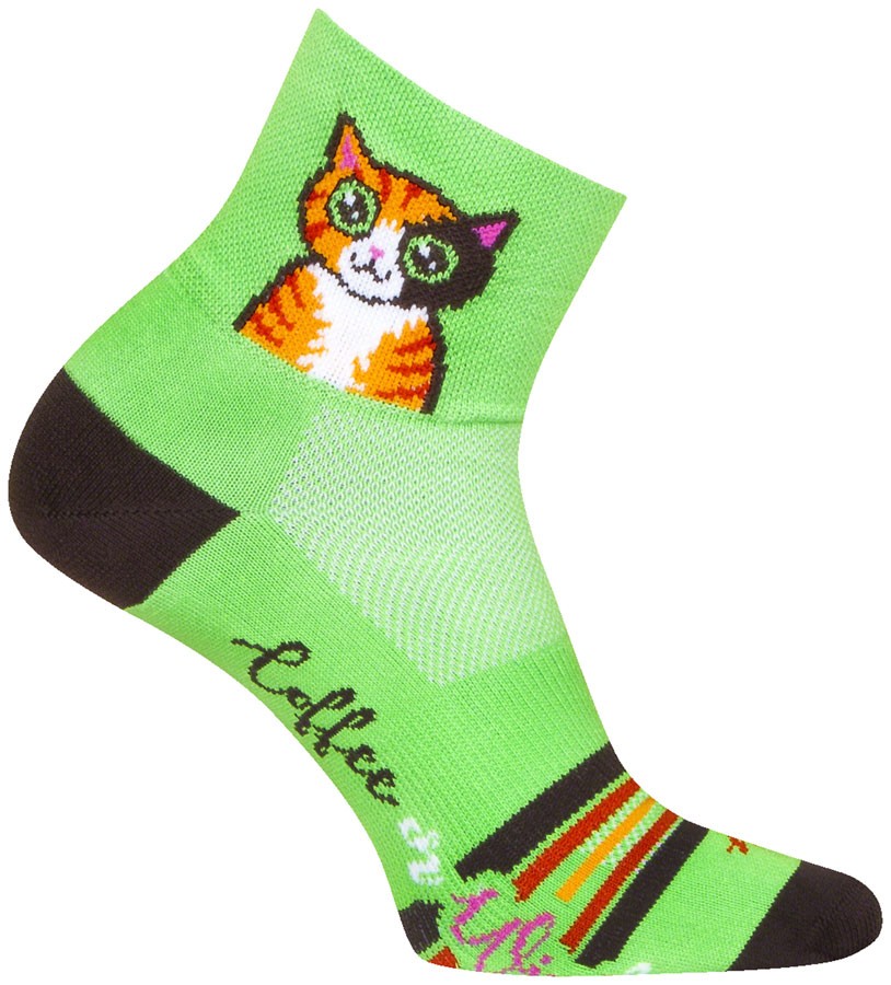 SockGuy Classic Cat Buzz Socks - 3", Small/Medium