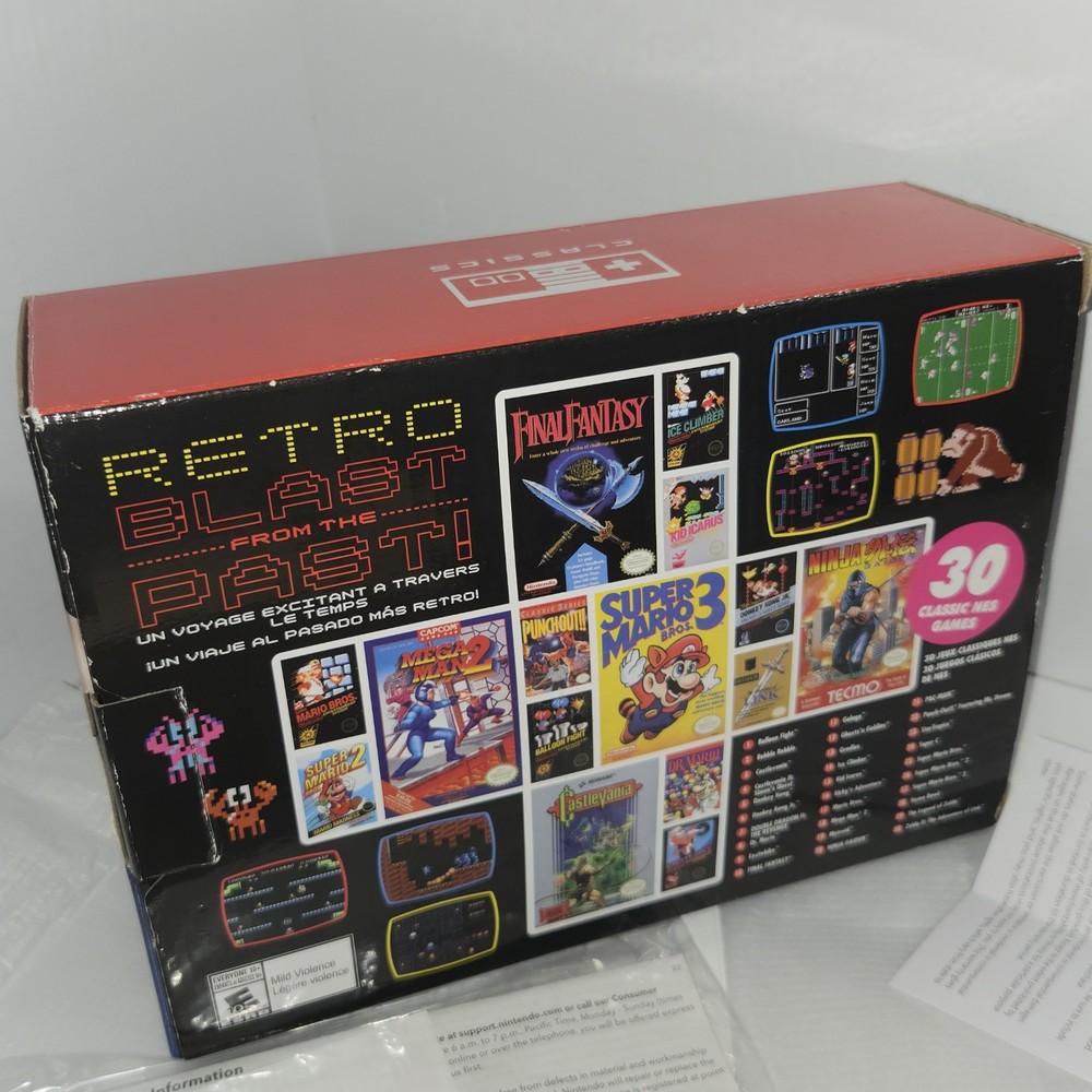 Nintendo NES Classic Box Only (No System) with Poster, Cardboard, Inserts Etc