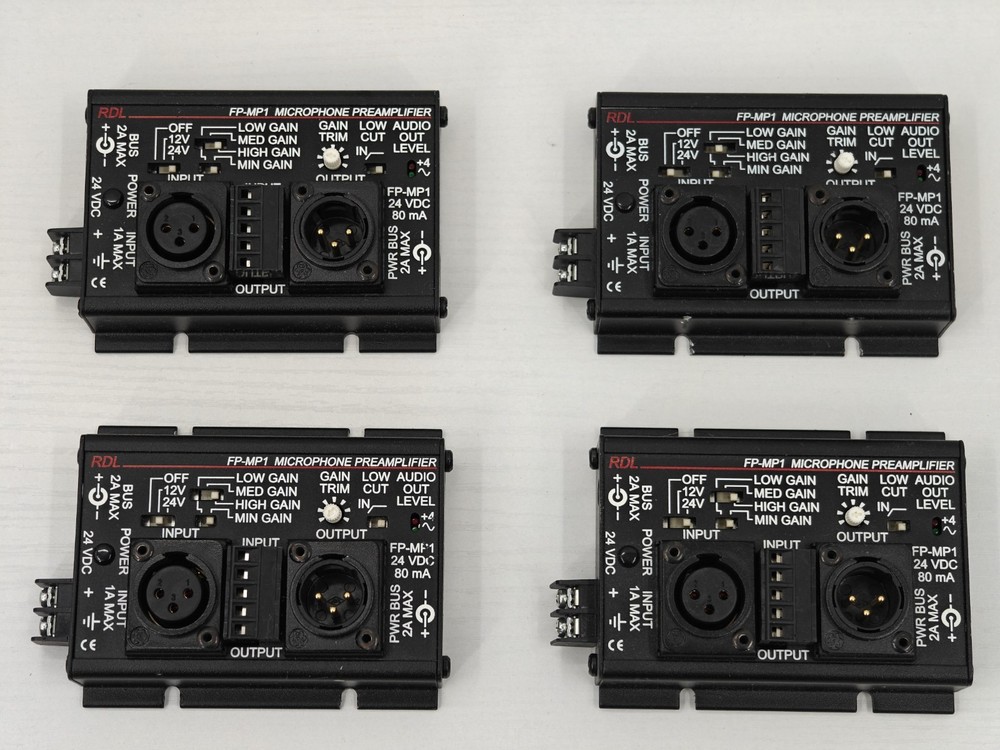 4 Untested RDL FP-MP1 Studio Quality Mic Preamplifier As Is