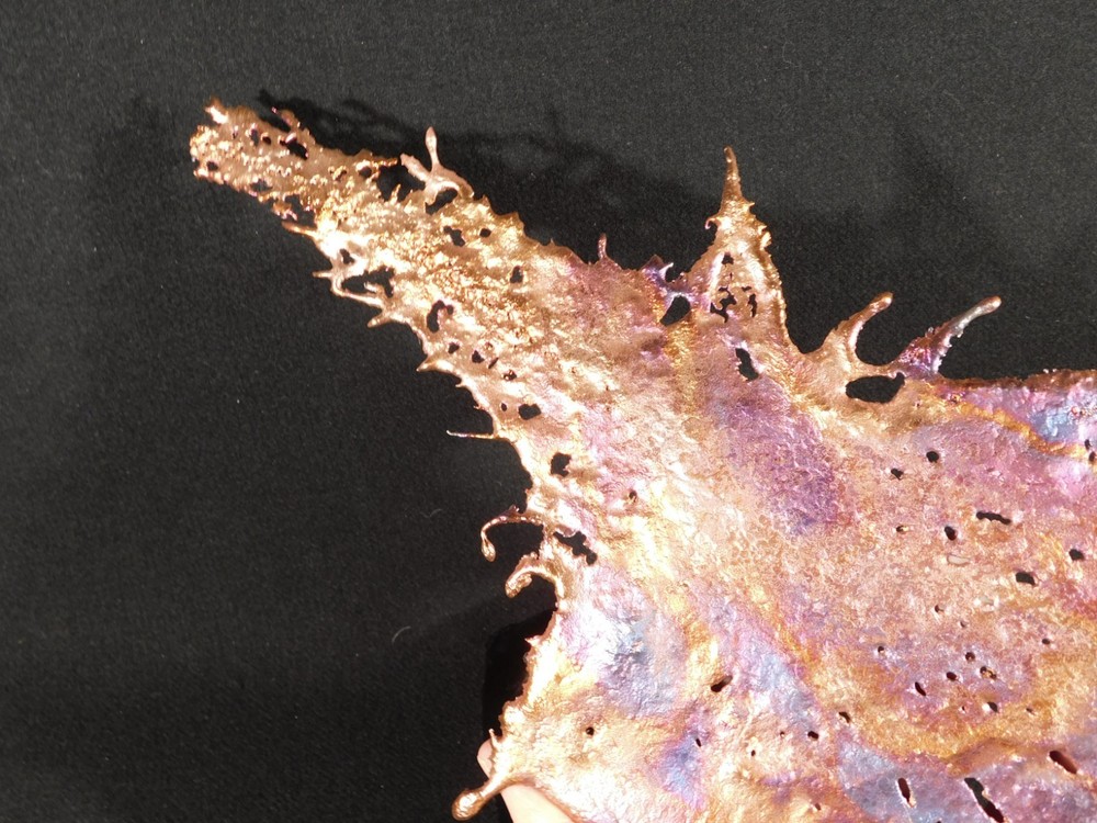 BIG! Bright Solid Solid COPPER Splash ART Sculpture Arizona 490gr