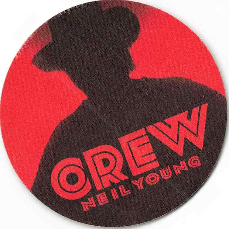 Neil Young Backstage Pass Red Crew Cloth Variant