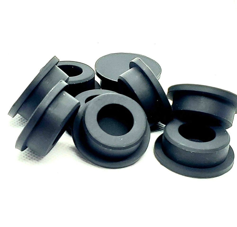1" Hole Plugs Black Silicon Rubber Push In Compression Stem Solid Cover Seals