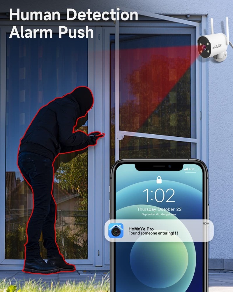 Outdoor Wireless Security Camera Wifi Solar Battery Powered CCTV Camera System