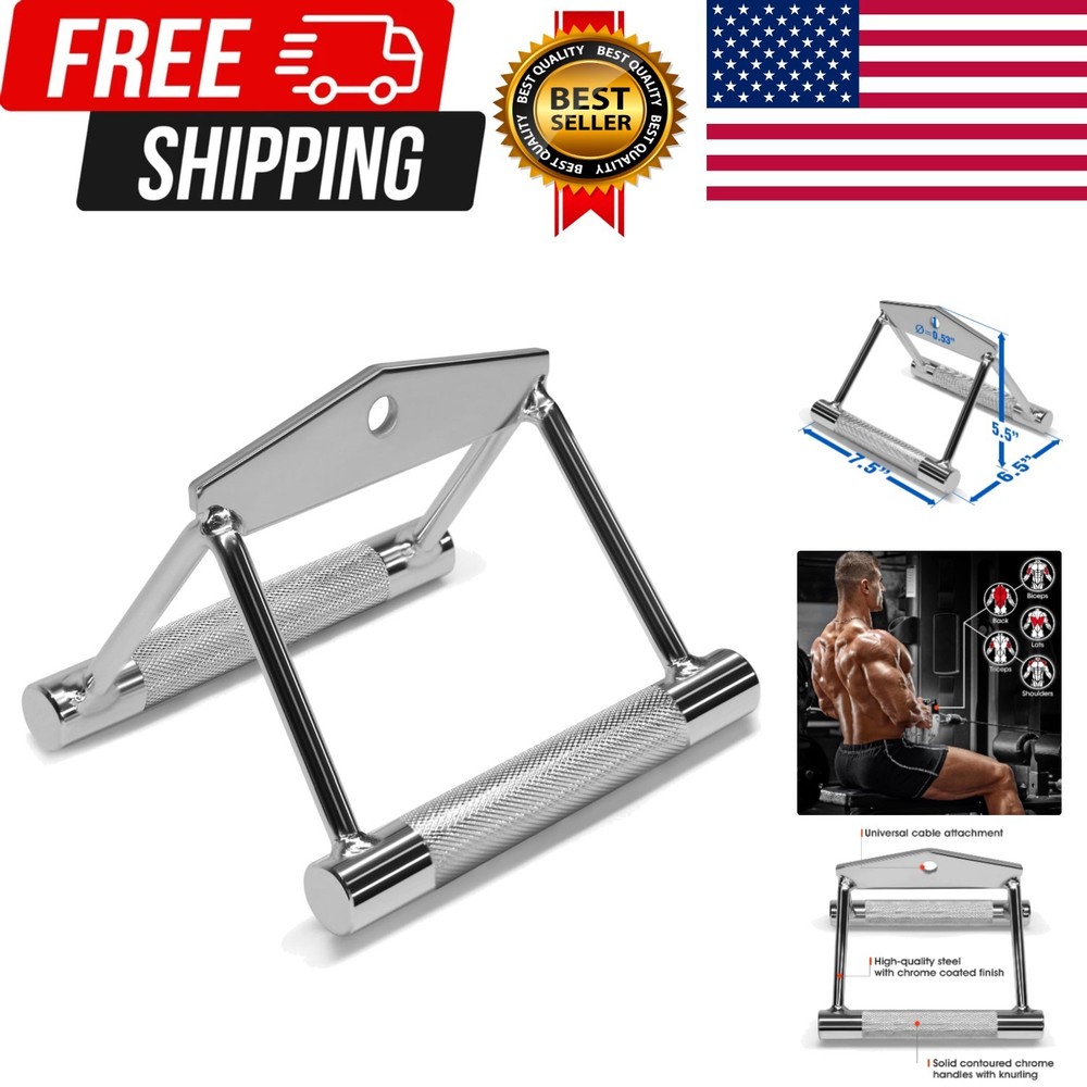 Cable Machine Attachment, Double D Handle & Tricep Rope Cable Attachment, Wei...