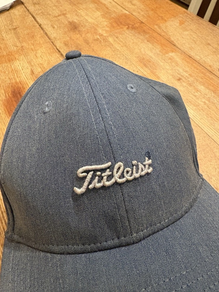 Titleist Hat Men’s Denim Blue Small Logo Adjustable Strapback Cap