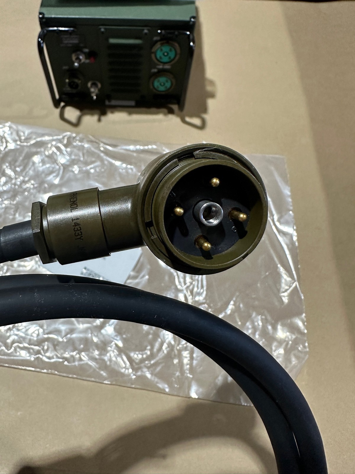 L3 Harris RF-5051-PS001 Power Supply w/ Vehicle Shock Mount & DC Power Cable