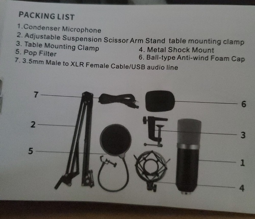 IKEDON USB Condenser Microphone, 192KHZ/24Bit Plug & Play Mic Setup